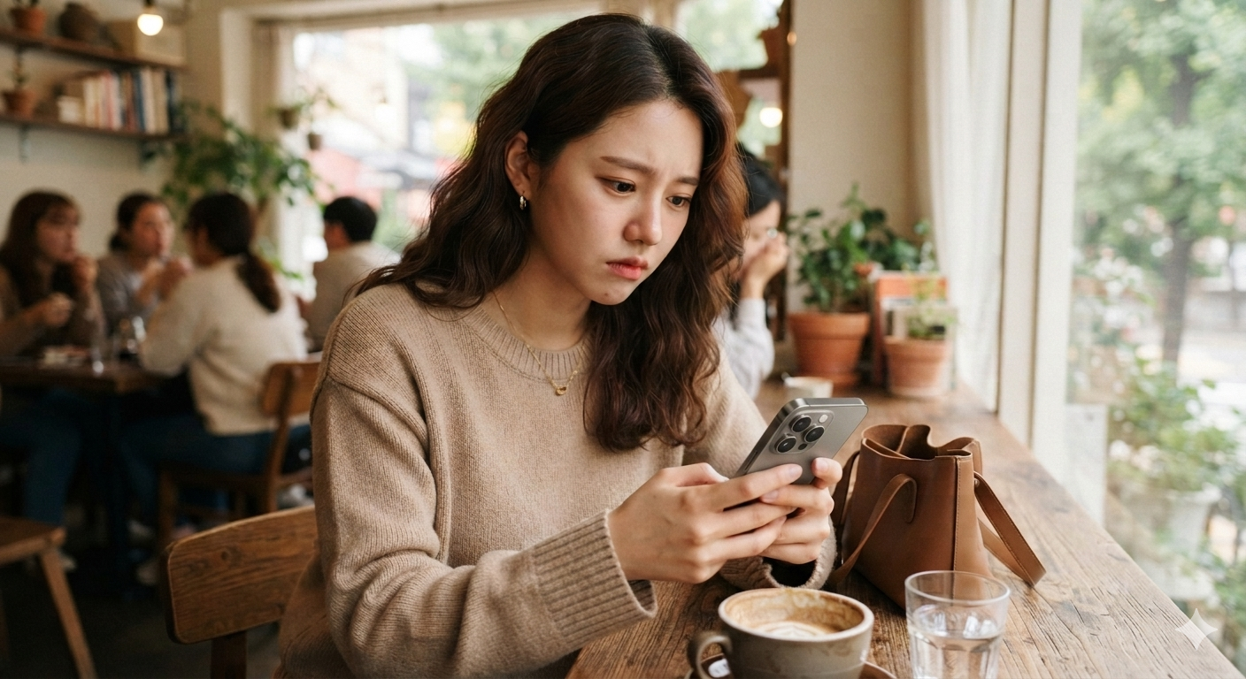어제 여행갔다온 사진 SNS 업로드 후 맘에 안들어 수정하는 이모양